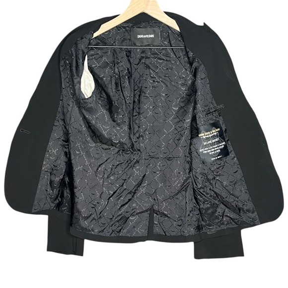 Zadig & Voltaire Vedy Spi Blazer Deluxe Black Size 34/XS - Picture 6 of 11